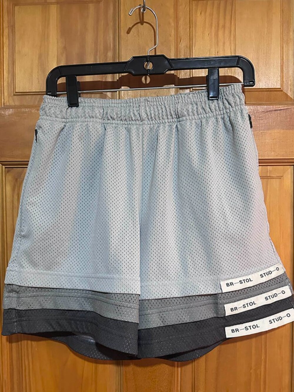 BR-STOL STUD -O Triple Hem Basketball Shorts 2-M Grey - Picture 2 of 6